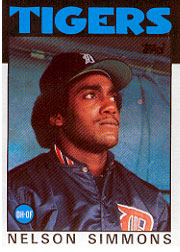 1986 Topps Baseball Cards      121     Nelson Simmons